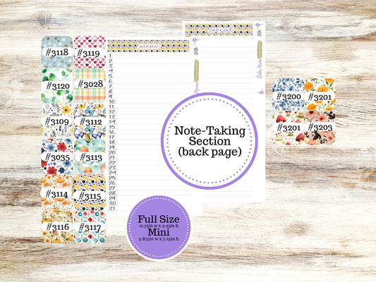 LAUREL DENISE PLANNER - Customized back page || Customize || Bullet note taking page || monthly back page
