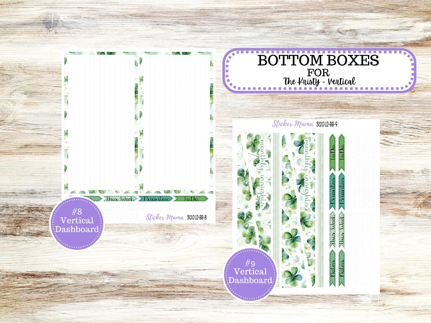 LD BOOK-BOUND Planner Kit #3120 || The Mae || The Kristy || Shamrock Magic || March Laurel Denise Sticker Kit ||  11-25