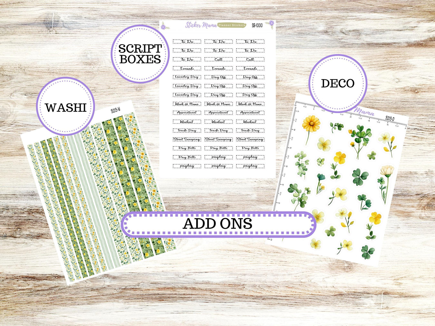 LD “The Nancy & Anne” Large || Week + Month PLANNER Monthly Kit #3213 || Horizontal Vertical Kit || March Lucky Blossom || 10-25
