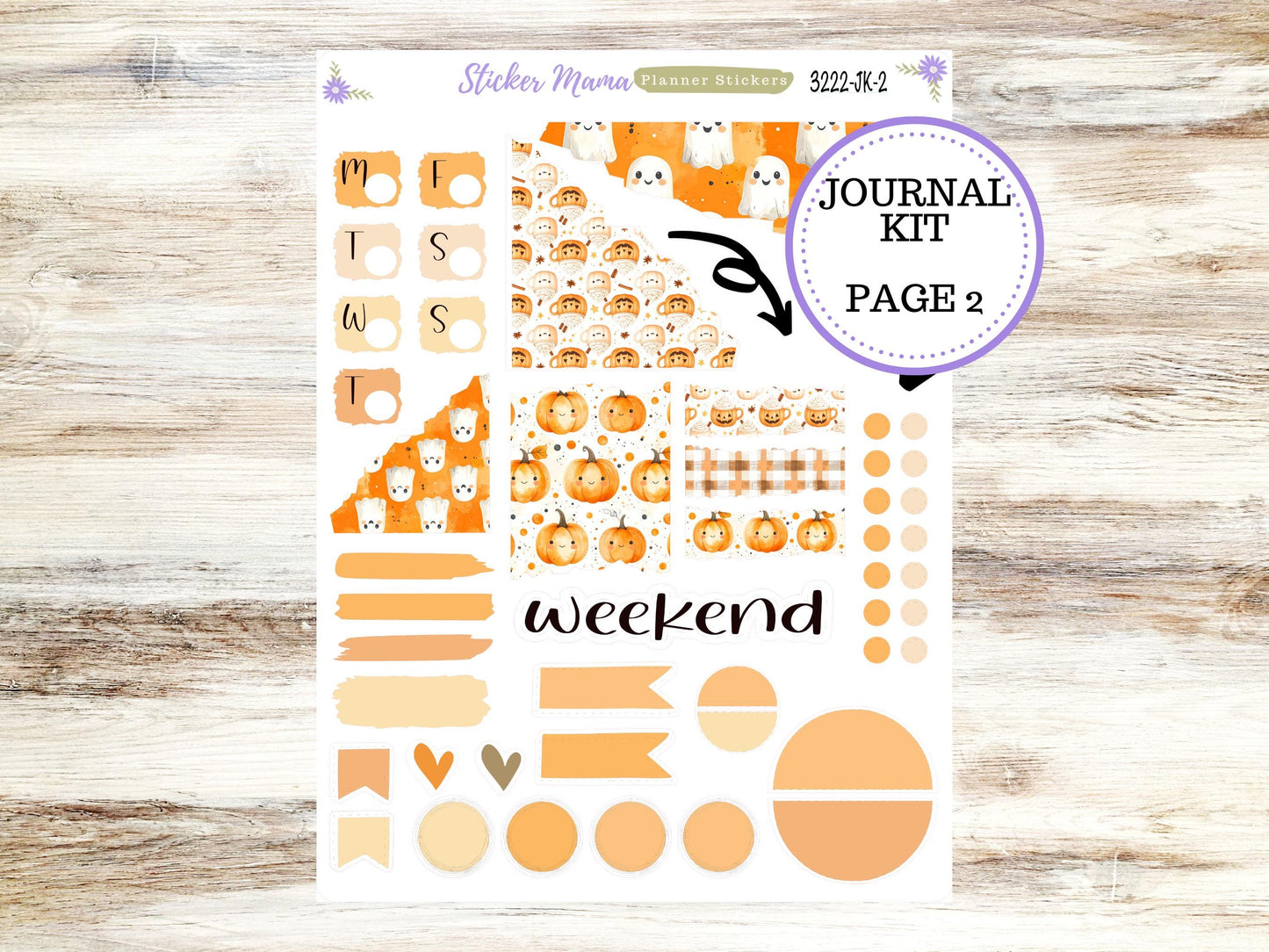 Journal Planner Sticker Kit | 3222 Cozy Ghost