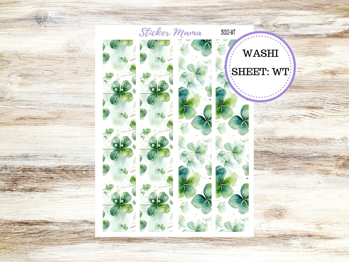 WASHI PLANNER STICKERS || 3120 || Shamrock Magic || Washi Stickers || St. Patricks Planner Stickers || March Washi for Planners