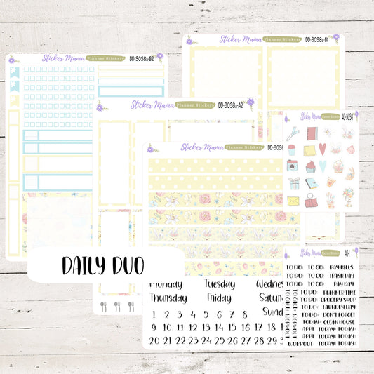 DD3038a - Daily Duo 7x9 "Easter Spring Time" || Planner Stickers  || Daily Duo Stickers || Daily Planner || Easter Planner Kit