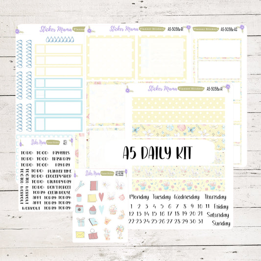 A5-3038a-DD "Easter Spring Time" || Planner Stickers || Daily Duo A5 Planner || Daily Duo Stickers || Daily Planner || Easter Sticker Kit
