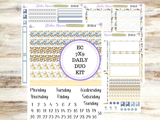 DAILY DUO 7x9-Kit #3112  || Spring Butterfly Kit  || Planner Stickers - Daily Duo 7x9 Planner - Daily Duo Stickers - Daily Planner