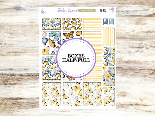 FULL BOXES-3112 || Spring Butterfly || Planner Stickers -|| Full Box for Planners