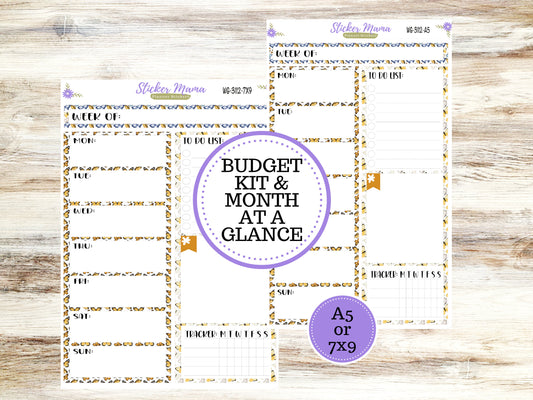 WEEK at a GLANCE-Kit #3112 || Spring Butterfly  || Week at a Glance - weekly glance 7x9 or a5